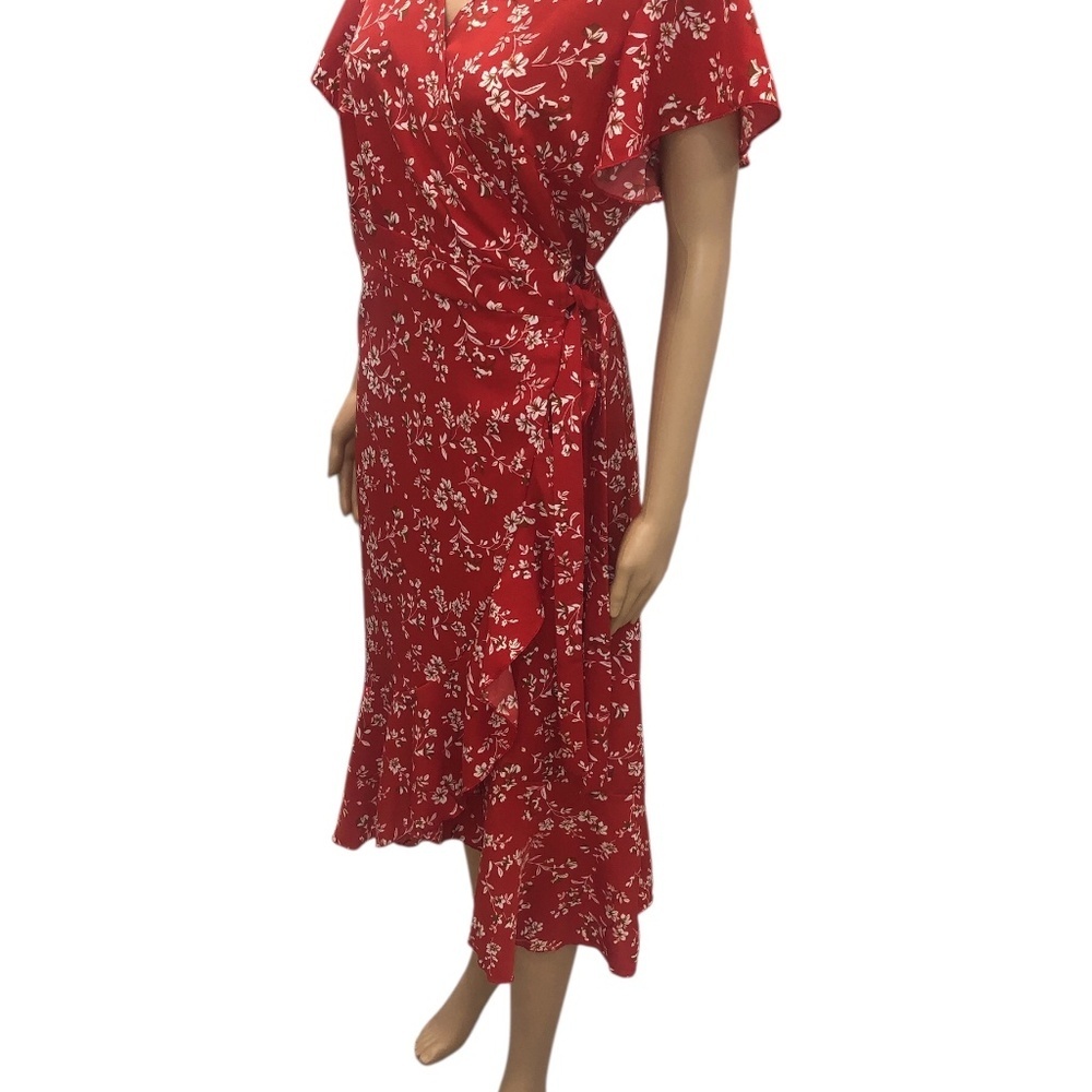 Women’s Summer V-Neck Wrap Style Dress - Picture 6 of 13